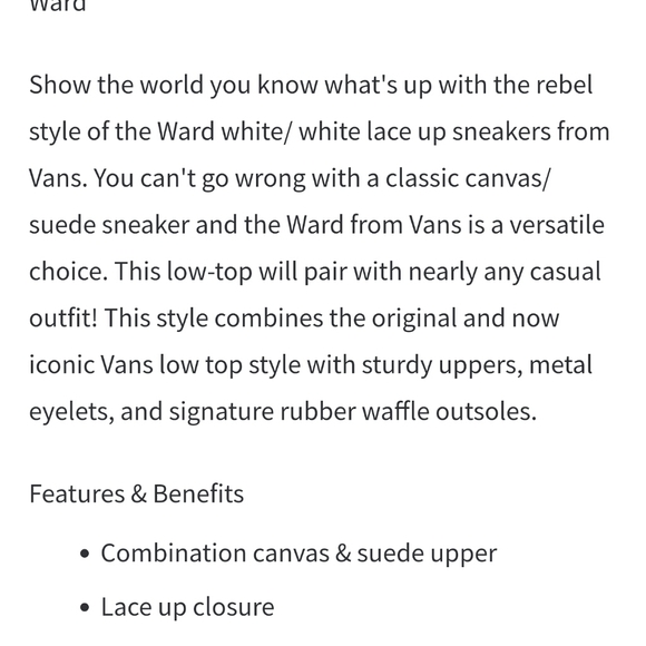 Vans Ward in Triple White - Size 9 Women's - Picture 7 of 9